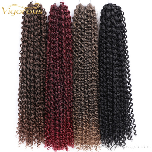 Vigorous 18 Inches 22 Strands/pack Passion Twist Hair Long Ombre Crochet Hair Synthetic Pre looped Fluffy Twists Braiding Hair